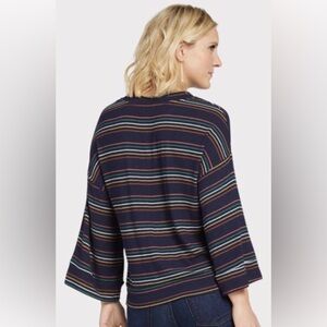 Sundry Navy and Red Striped Sweater